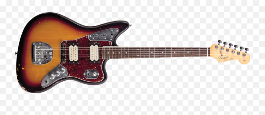 3 Color Sunburst Transparent Png Image - Fender Jaguar Guitare Kurt Cobain,Kurt Cobain Png