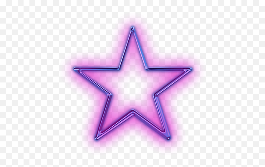 Star Purple Glowing Neon Snapchat - Neon Glowing Star Png,Glowing Star Png