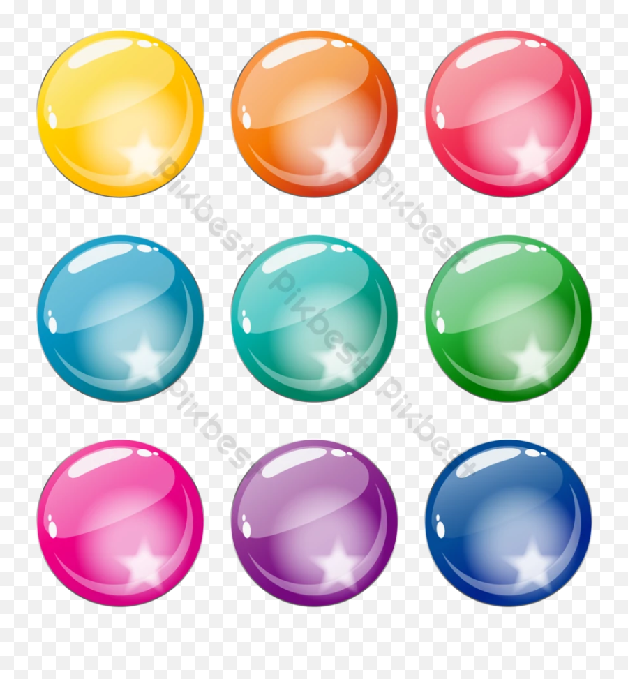 Color Crystal Ball Button Icon Vector Ai Free Download - Vertical Png,Crystal Ball Transparent