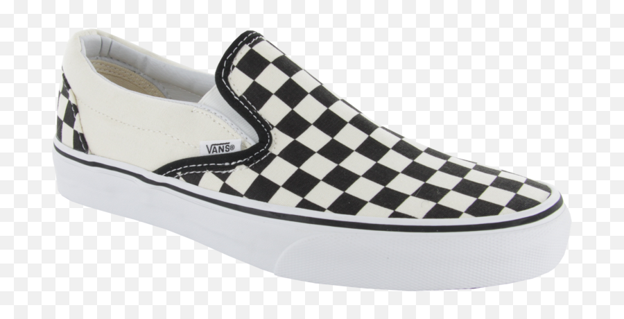 Vans Classic Slip - Black And White Checkered Slip Ons Png,Checkerboard Png