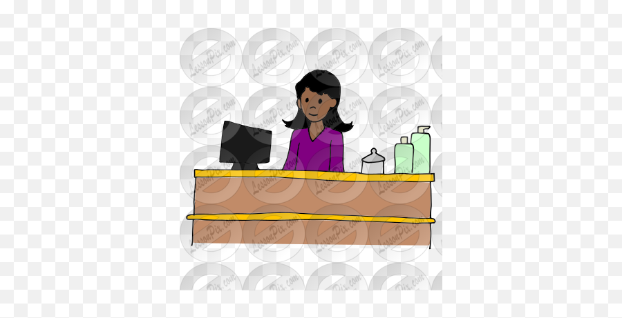 Receptionist Picture For Classroom Therapy Use - Great For Women Png,Receptionist Png