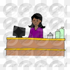 Receptionist Picture For Classroom Therapy Use - Great For Women Png,Receptionist Png