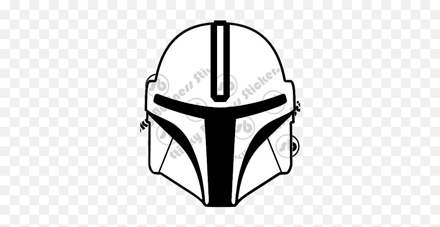 The Mandalorian Sticker Star Wars Mando - Mandalorian Helmet Sticker Png,Mandalorian Helmet Icon
