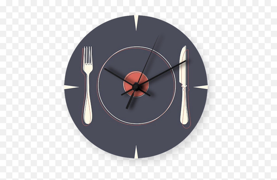 Download Hd Fog And Knife Art Printed Wall Clock - Icon Fork Png,Fog Icon Png