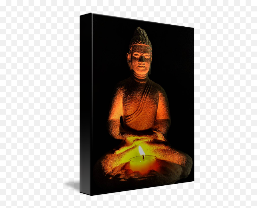 Buddha By Candle Light Celine Chamberlin - Religion Png,Buddha Icon