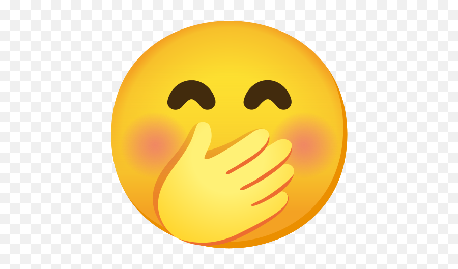 Face With Hand Over Mouth Emoji - Android Png,Android Phone Icon Meanings