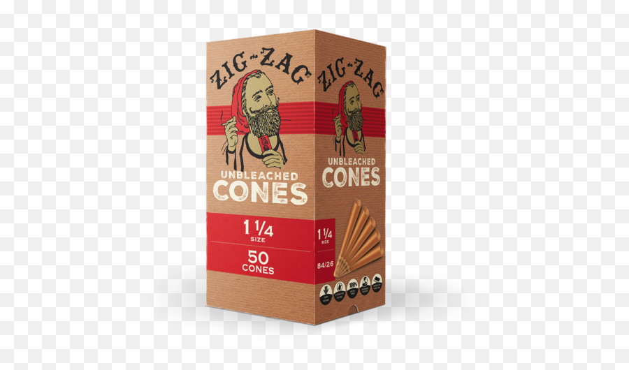 Unbleached Rolling Cones 50 Pack - Zig Zag Unbleached 1 1 4 Size Cones Png,Zig Zag Cones 3d Icon
