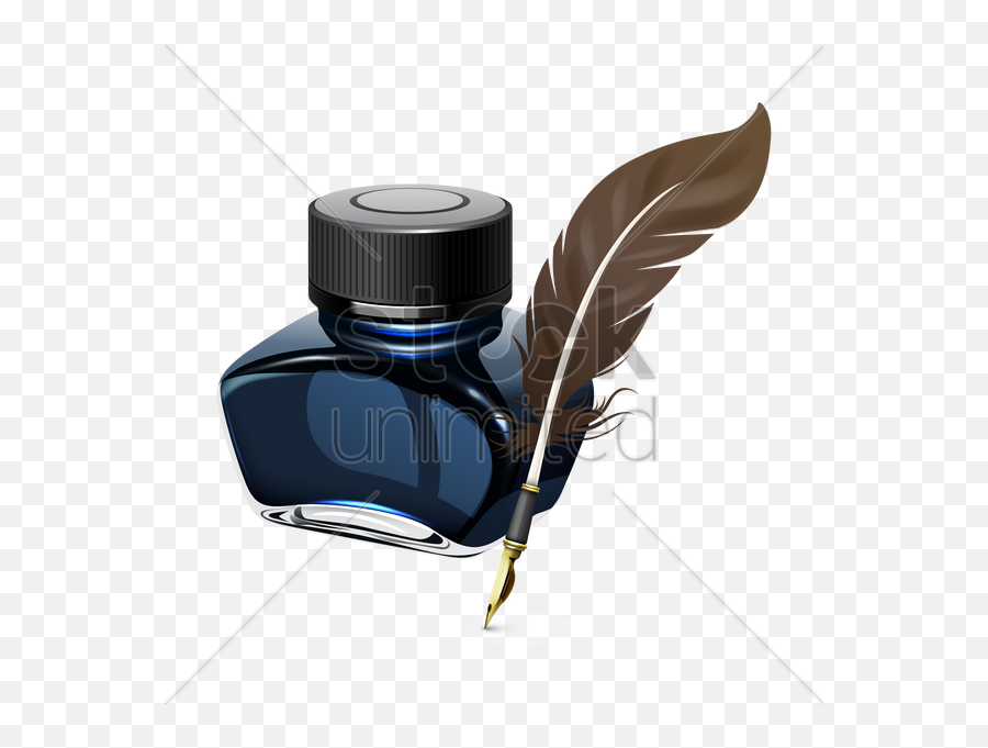 Download Free Png Ink Bottle And Quill Pen Vect - Dlpngcom Ink Bottle And Pen,Quill Pen Png