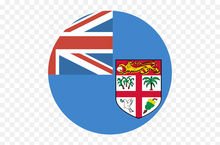 Circle Fiji Flag Icon - Download On Iconfinder Fiji Flag Png,Round Flag Icon