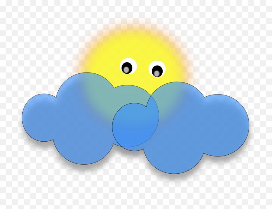 Transparent Sun And Clouds - Sun Behind Clouds Clipart Png,Clouds Clipart Png