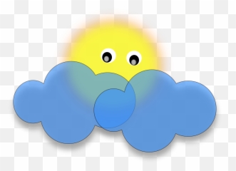 Transparent Sun And Clouds - Behind Clipart png