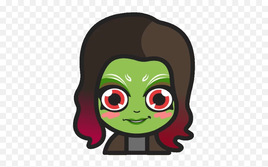 Marvel Chibi Gamora Sticker - Sticker Mania Cute Gamora Chibi Png,Guardians Of The Galaxy Png Icon