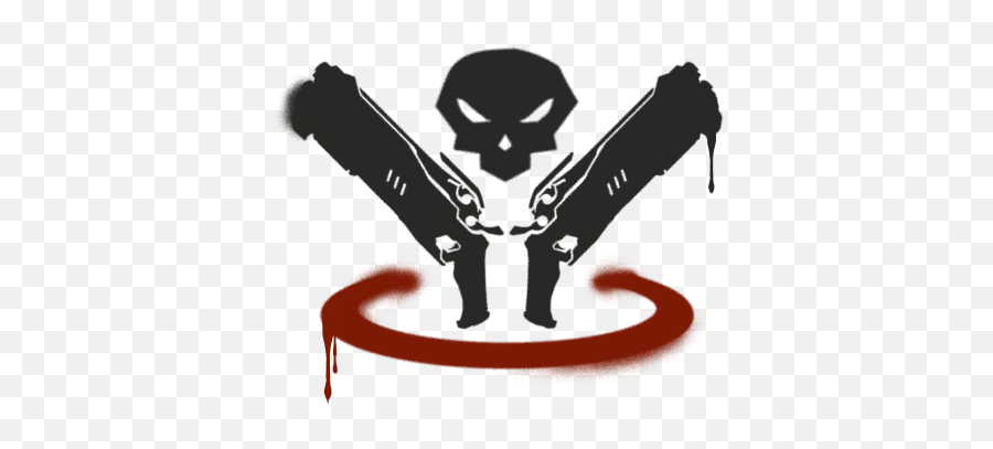 Telegram Sticker From Time To Kill Pack - Reaper Overwatch Logo Png,Reaper Overwatch Icon