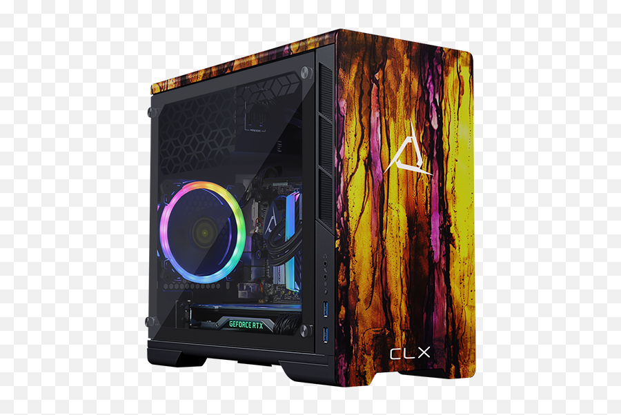 Clx Scarab Mini Gaming Pc Small Form Factor - Computer Fan Png,Fan Icon On Computer Case