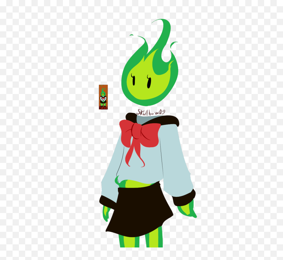 Download - Undertale Green Flame Girl Png,Green Fire Png