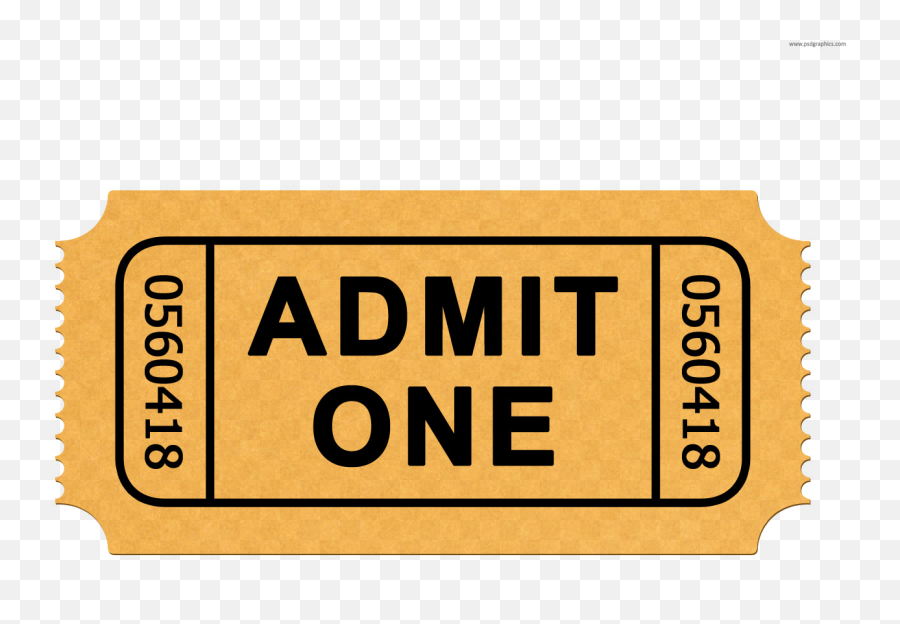 Ticket Admit One Cinema Clip Art - Rock Roll Hall Of Fame Png,Movie Ticket Png