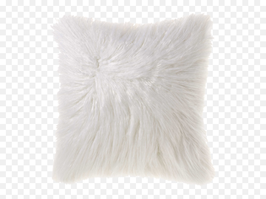 Download White Fur Png Image With - Mongolian Faux Fur White Throw Pillow,Fur Png