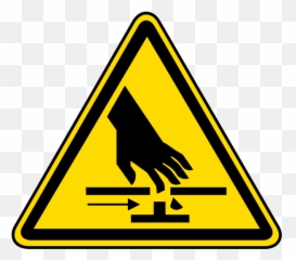 Warning Label Png - Hand Crush Warning Sign Transparent Warning Labels Pinch Point,Warning Sign Png