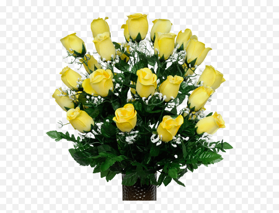 Md1059 Yellow Rose With Babys Breath3 - Garden Roses Png,Baby's Breath Png