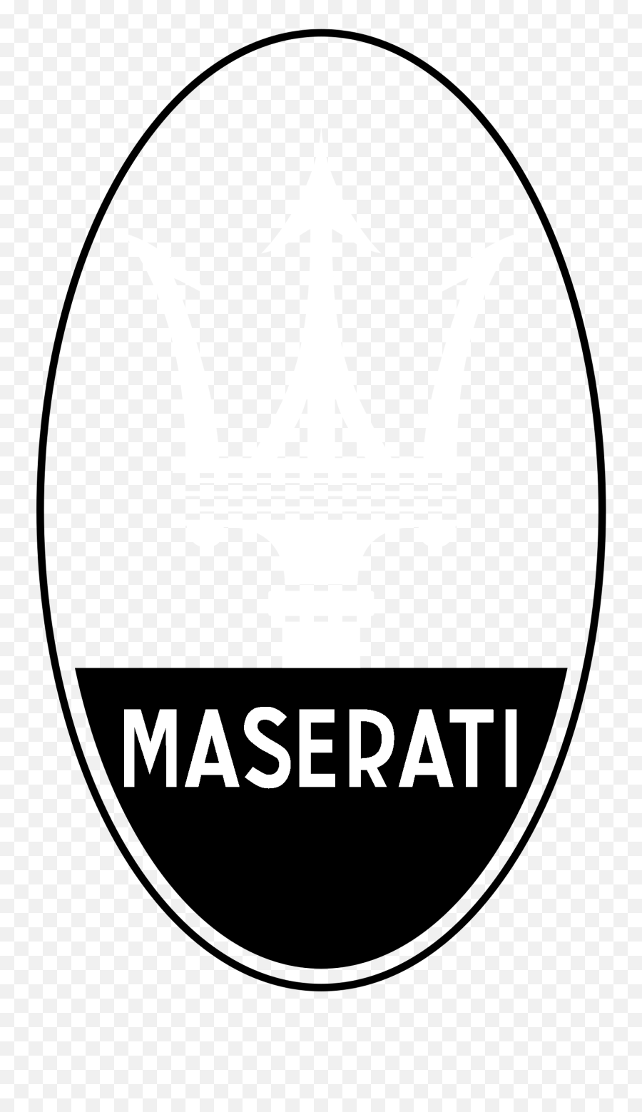 Download Hd Maserati Logo Black And - Maserati Emblem Png,Masarati Logo