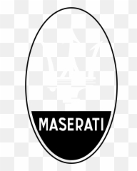 Download Hd Maserati Logo Black And - Emblem png