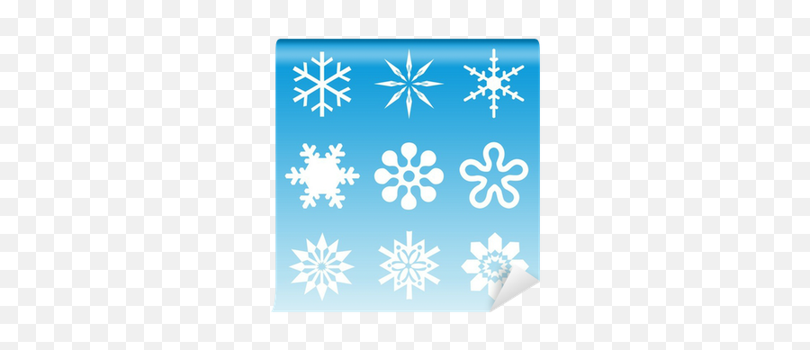 Snow - White Snowflakes On A Blue Gradient Background Wall Mural U2022 Pixers U2022 We Live To Change Snowflake Png,White Snowflake Transparent Background