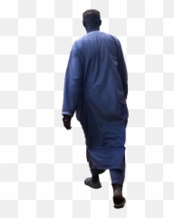Old Man Walking Jellaba Back U2013 Afrikut - Velvet png