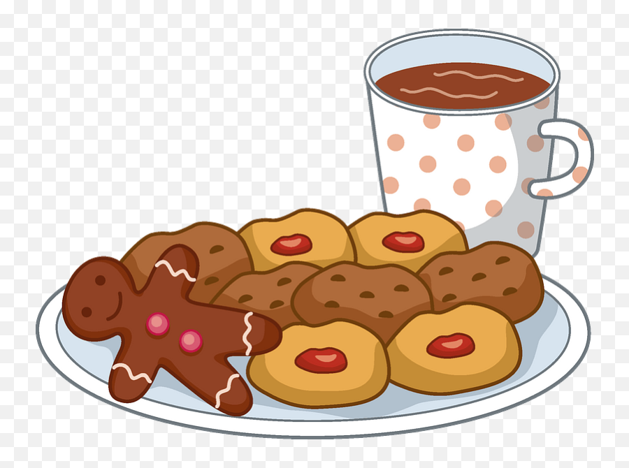 Christmas Cookies And Hot Drink Clipart Free Download - Clip Art Png,Christmas Cookies Png