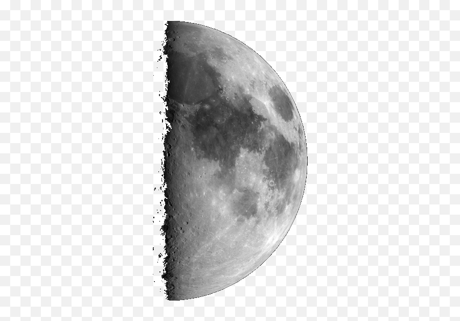 First Quarter Moon Transparent Png - First Quarter Moon Png,Moon With Transparent Background