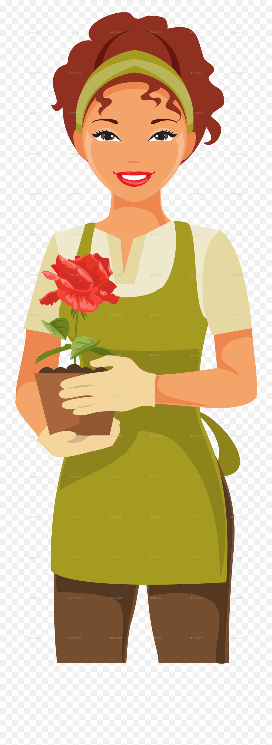 Woman Gardener - Girl Gardener Clipart Png,Gardening Png