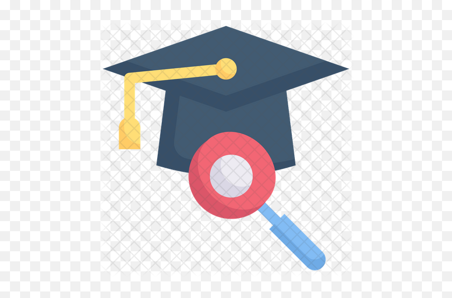 Magnify Mortarboard Icon Of Flat Style - Graduation Png,Mortarboard Png