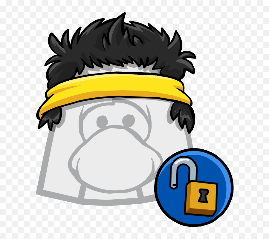 Sweat Band Clip Art - Club Penguin Hair Png,Sweatband Png