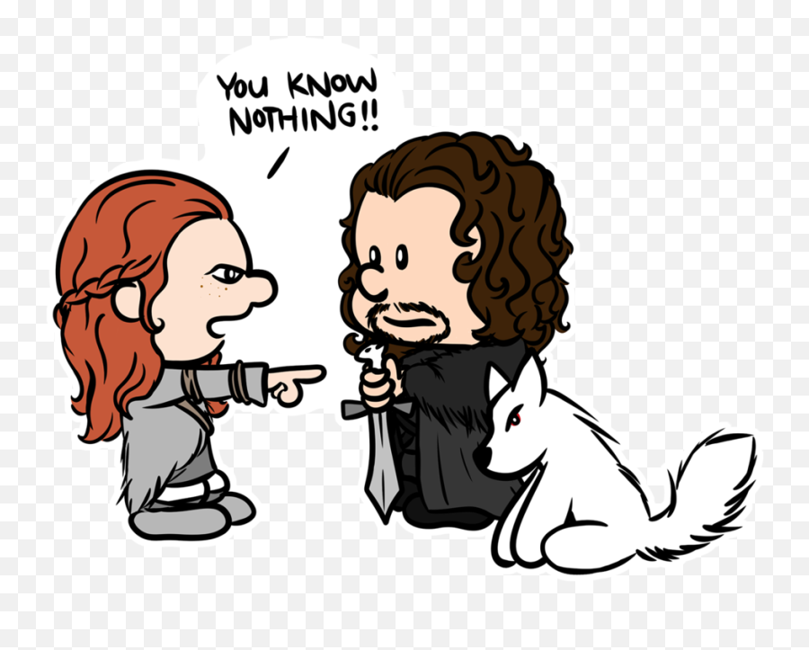 You Know Nothing U2014 Artist Whitney Brown - Cartoon Png,Jon Snow Png