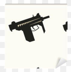Sub - machine gun silhouette Wallpaper u2022 Pixers We live to change Firearm png
