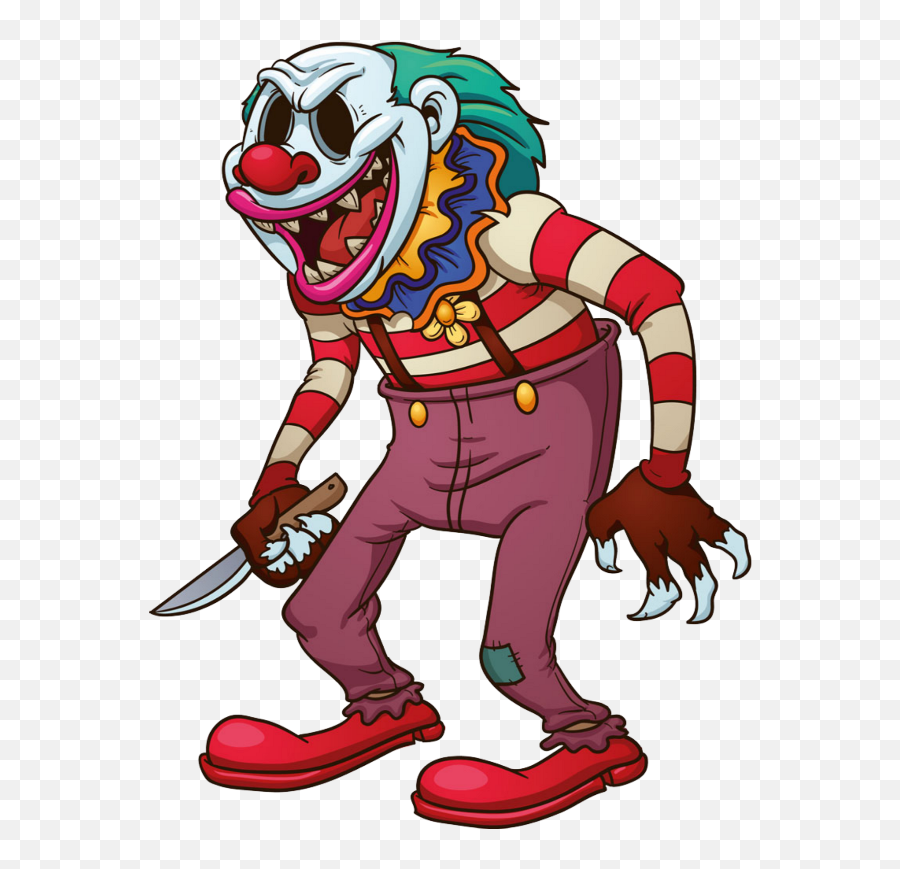 Evil Clown Png - Scary Clown Cartoon Png,Scary Clown Png
