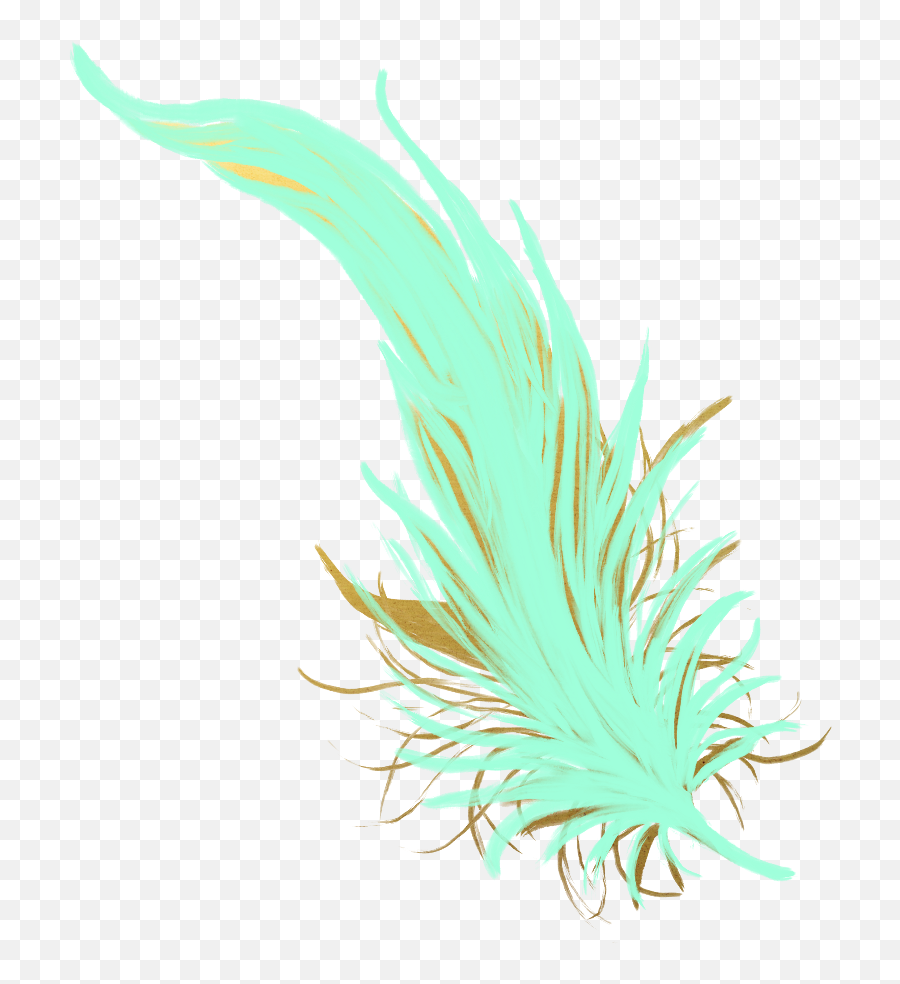 Download Feathers Feather Pastel Golden Gold Teal Mintgreen - Vertical Png,Indian Feather Png