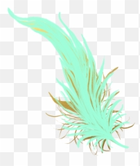 Download Feathers Pastel Golden Teal Mintgreen - Vertical png