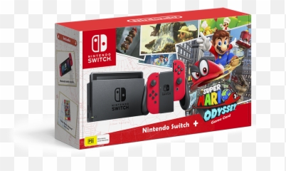Nintendo Switch Mario Odyssey Edition Transparent Cartoon - Bundle png