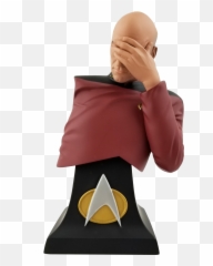 Captain Picard - Facepalm Bust png