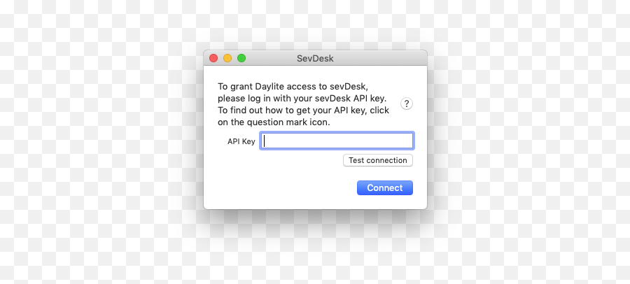How Do I Set Up The Financeconnector For Use With Sevdesk - Dot Png,Question Mark Icon On Mac