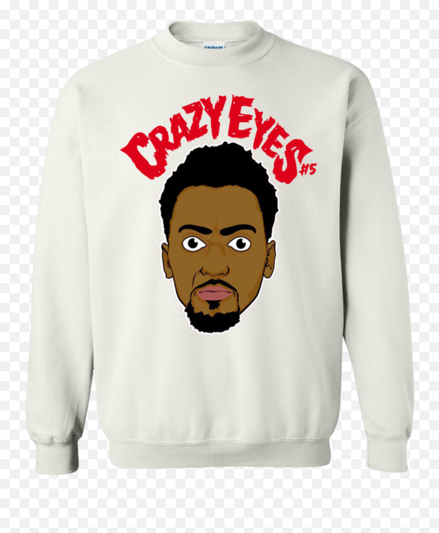 Bobby Portis Crazy Eyes Sweatshirt Sweater Red Style - Sweatshirt Png,Crazy Eyes Png