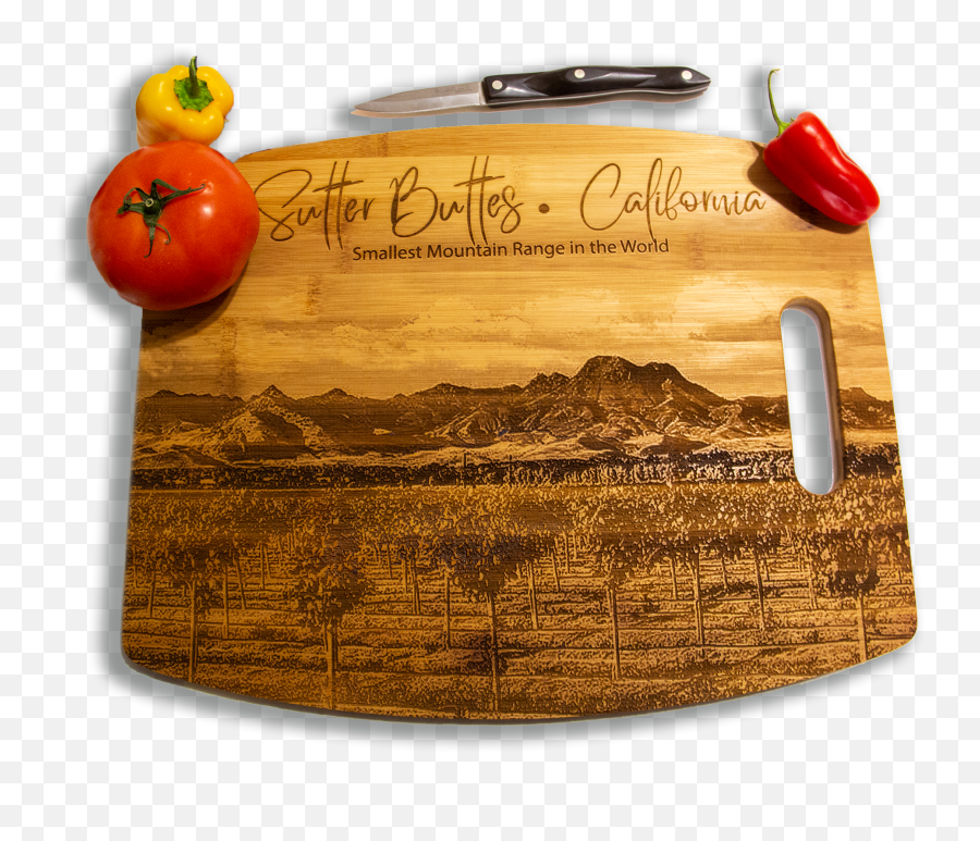 Double Arc Bamboo Cutting Board - Traditional Vegetable Cutting Board Png,Cutting Board Png