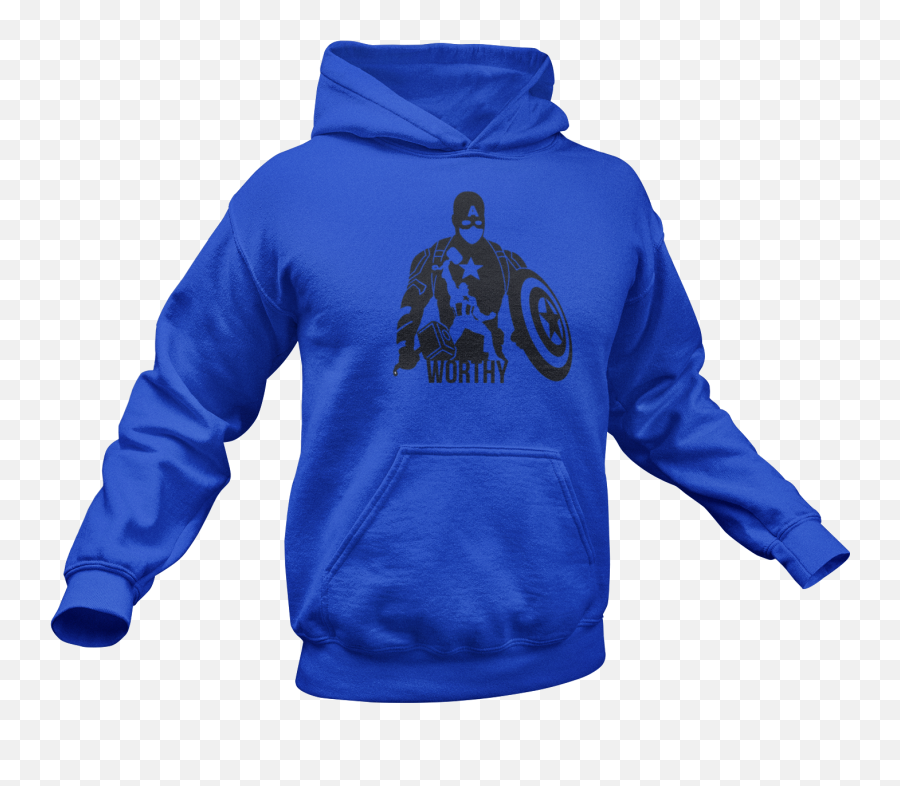 Captain America With Mjolnir - Captain America Worthy Adult Unisex Hoodie Hoodie Png,Mjolnir Png