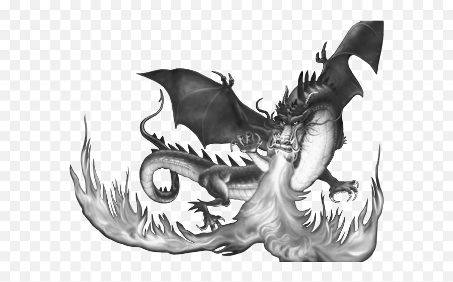 Dragon Clipart Mythical Creature - Fire Breathing Dragon Drawing Png,Dragon Png Transparent