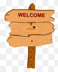 Crayons Clipart Fence - Cartoon Wood Sign Png Download Signage