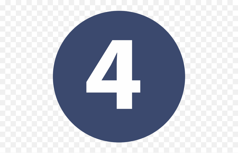 Blue - 4 Numeral Png,Blue Circle Logo