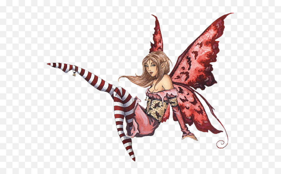 Download Hd Fantasy Fairy Socks Sitting Red Free Images - Flirty Fairy Png,Fairy Png Transparent