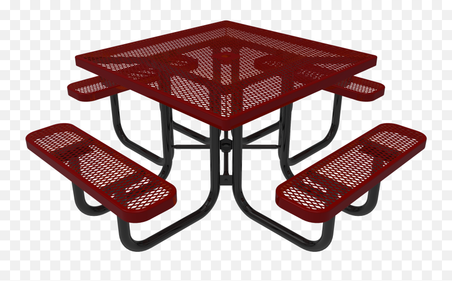 46 - In Square Picnic Table The Park Catalog Round Metal Picnic Tables Png,Picnic Table Png
