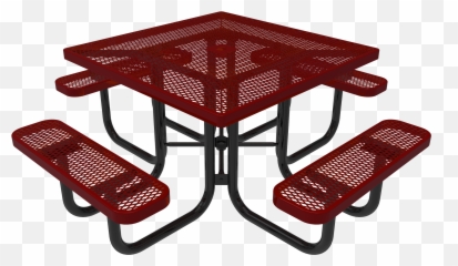 46 - In Square Picnic Table The Park Catalog Round Metal Picnic Tables Png,Picnic Table Png