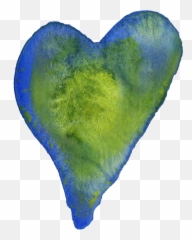 20 Watercolor Heart Png Transparent Vol 2 Onlygfxcom - Blue And Green Watercolo Heart,Blue Heart Png